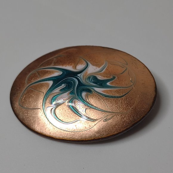 Very Cool Decorative Vintage Oval Shaped Brooch - Picture 3 of 14